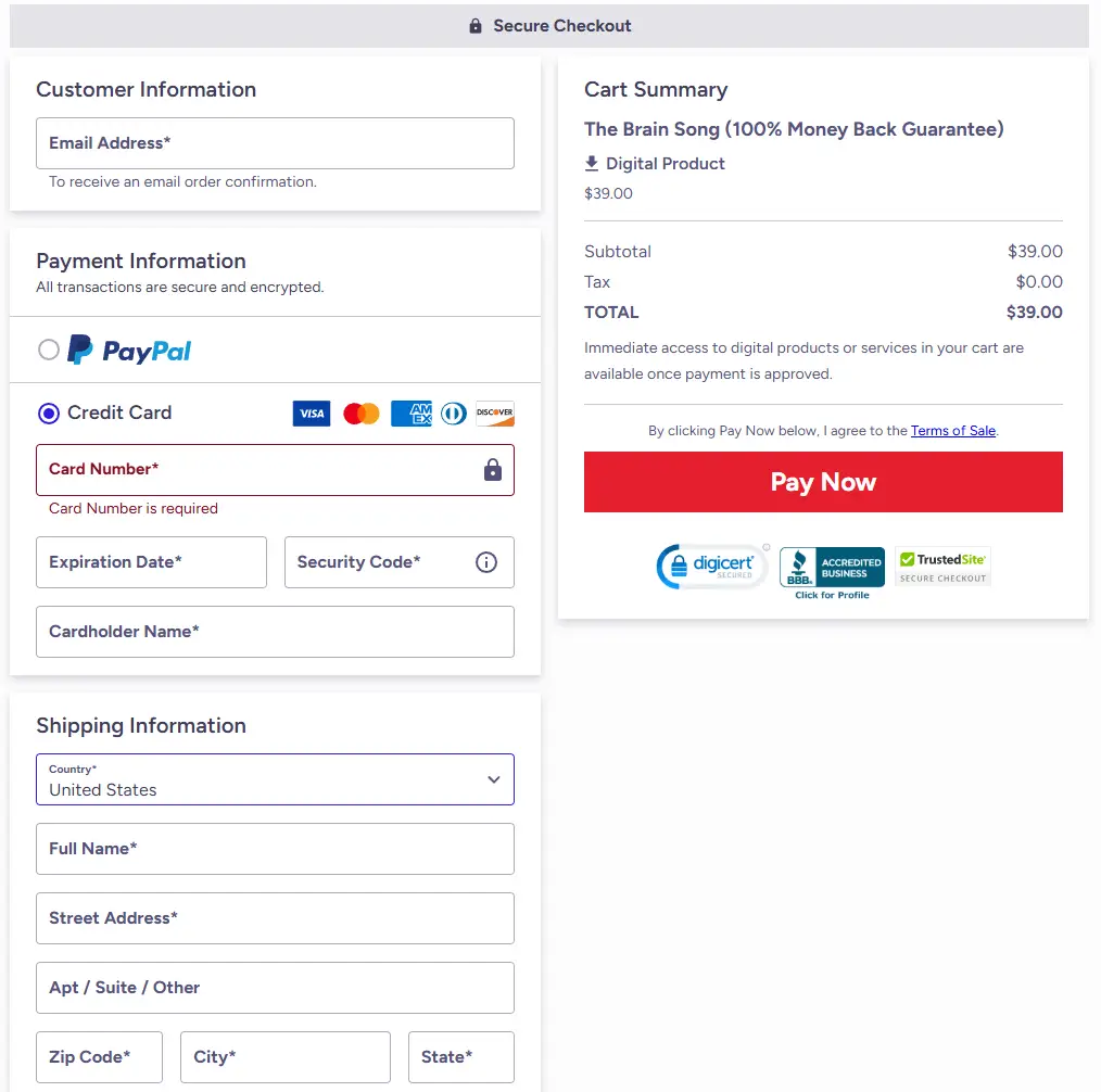 The Brain Song Cart Section